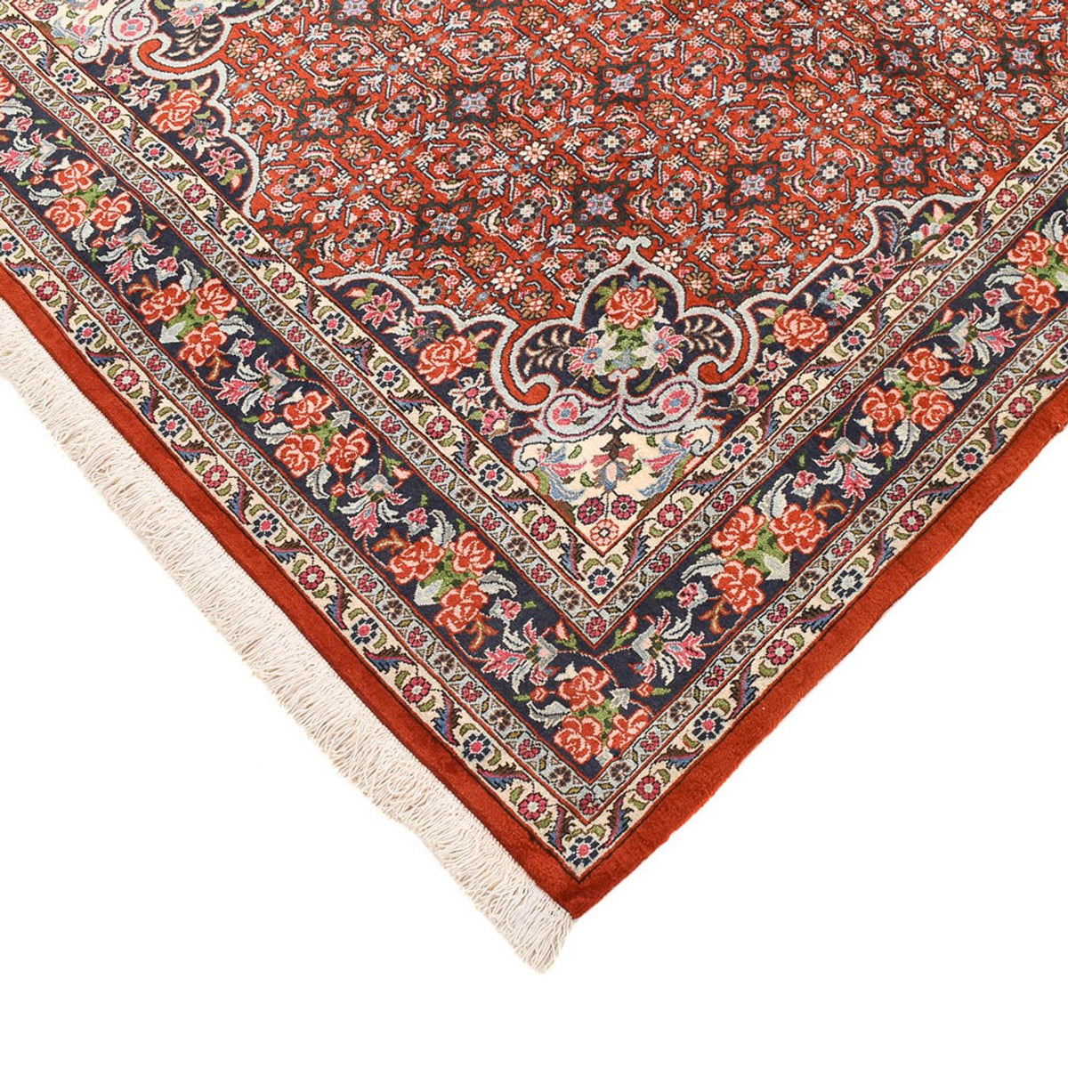 Tapis persan - Bidjar - 217 x 142 cm - rouge clair