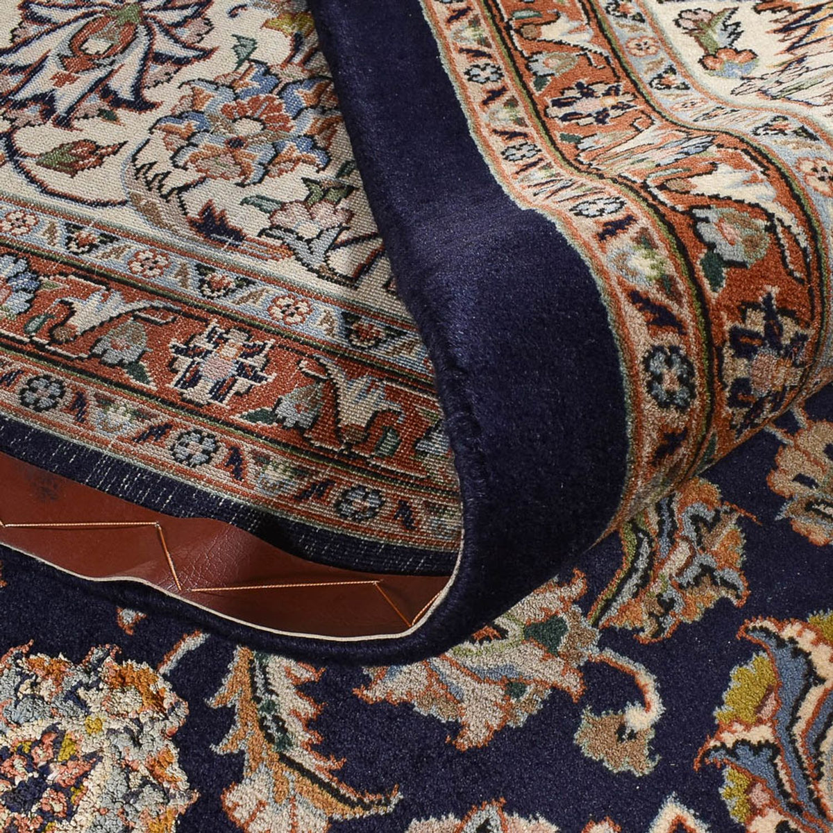 Tapis persan - Classique - Royal - 396 x 300 cm - bleu foncé