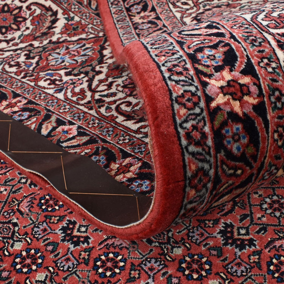 Tapis persan - Bidjar - 392 x 300 cm - rouge bordeaux