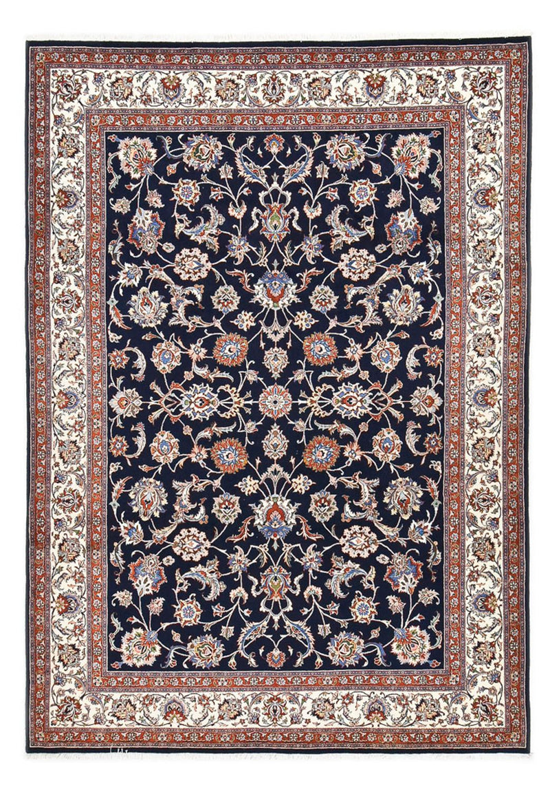 Tapis persan - Classique - Royal - 342 x 243 cm - bleu foncé