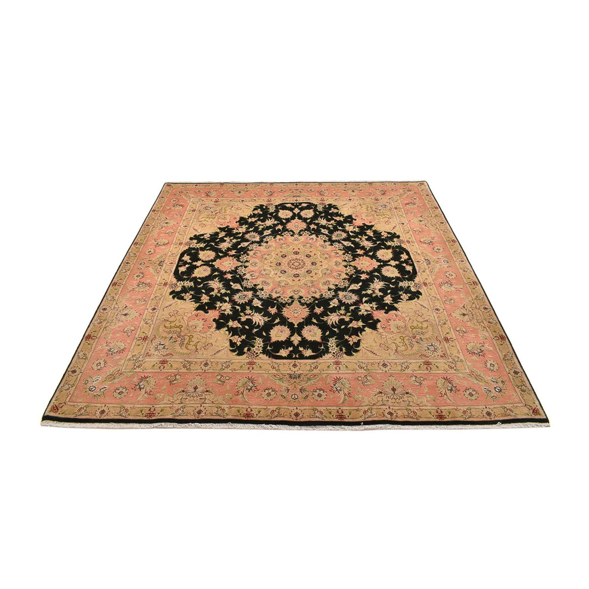 Tapis persan - Tabriz - Royal carré  - 202 x 196 cm - bleu foncé