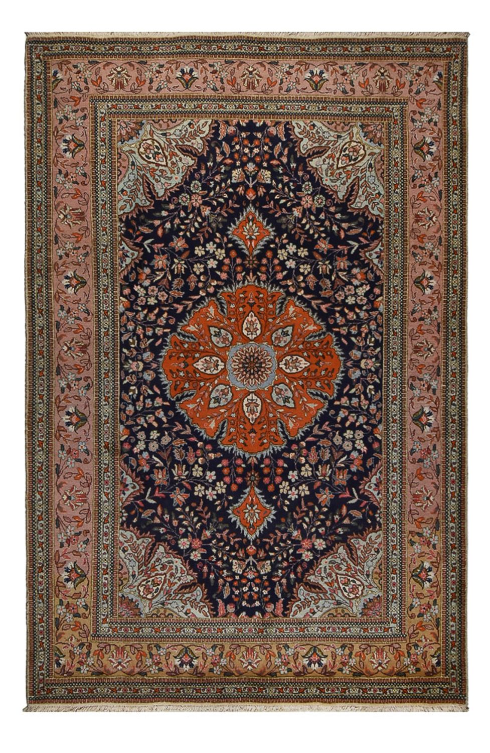 Tapis persan - Classique - 307 x 205 cm - bleu foncé