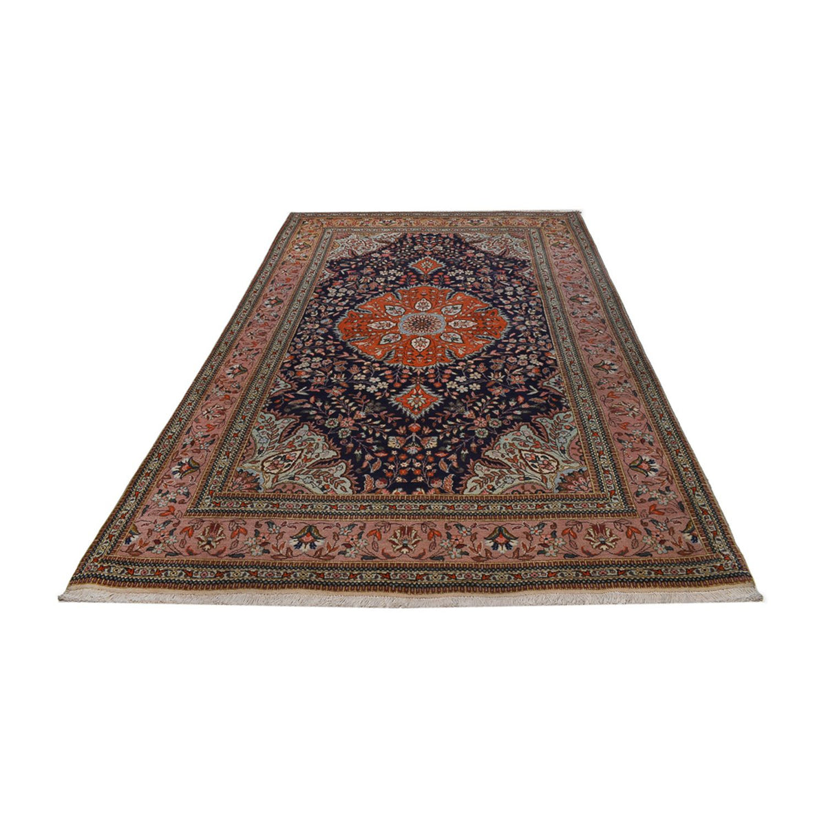 Tapis persan - Classique - 307 x 205 cm - bleu foncé