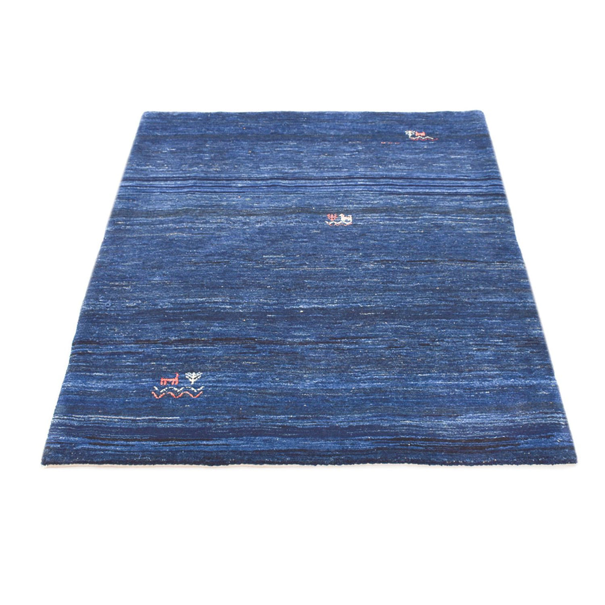 Tapis Gabbeh - Loribaft Persan - 143 x 119 cm - bleu foncé