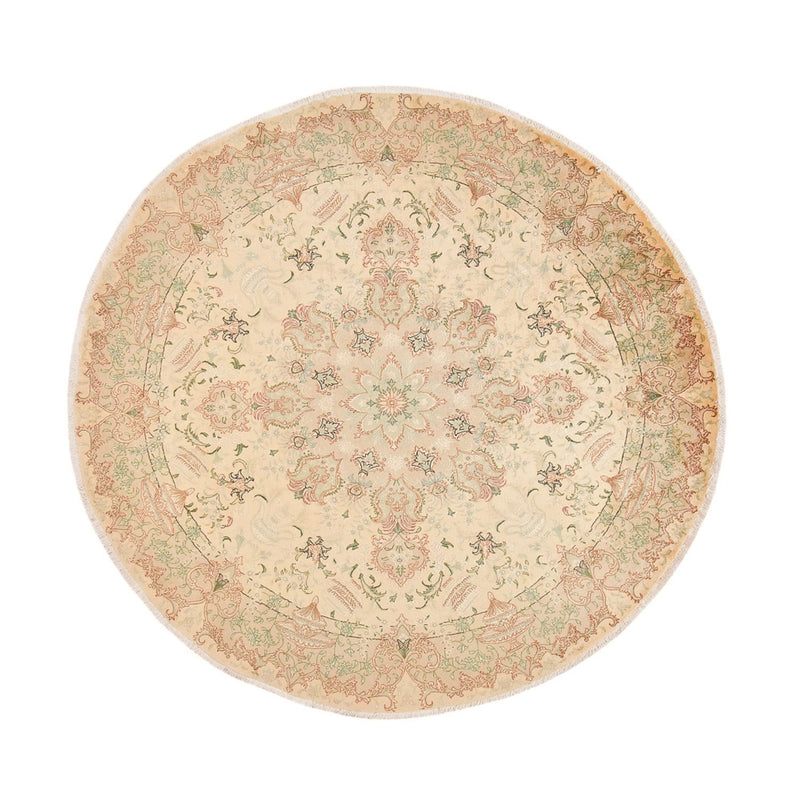 Tapis persan - Tabriz - Royal ronde  - 200 x 200 cm - beige