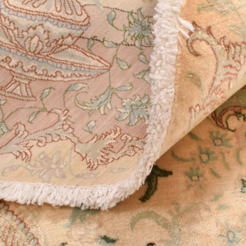 Tapis persan - Tabriz - Royal ronde  - 200 x 200 cm - beige