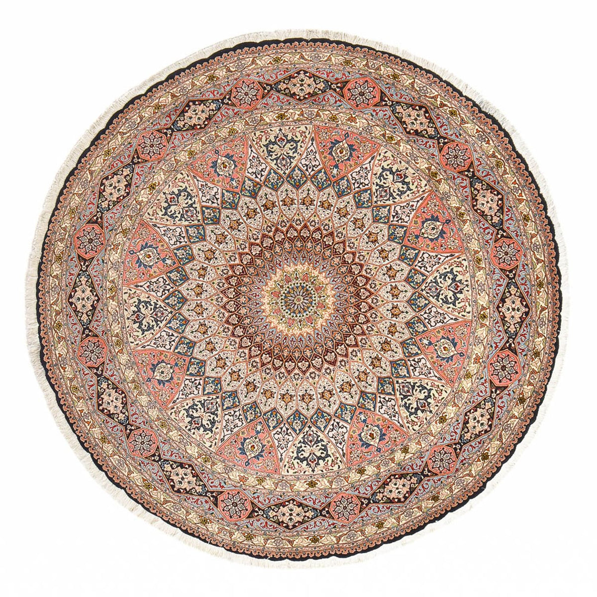 Tapis persan - Tabriz - Royal ronde  - 250 x 250 cm - multicolore