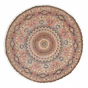 Tapis persan - Tabriz - Royal ronde  - 250 x 250 cm - multicolore