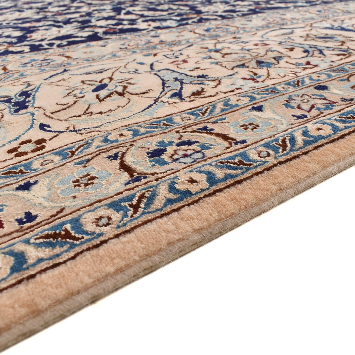 Tapis persan - Nain - Premium - 351 x 253 cm - bleu foncé