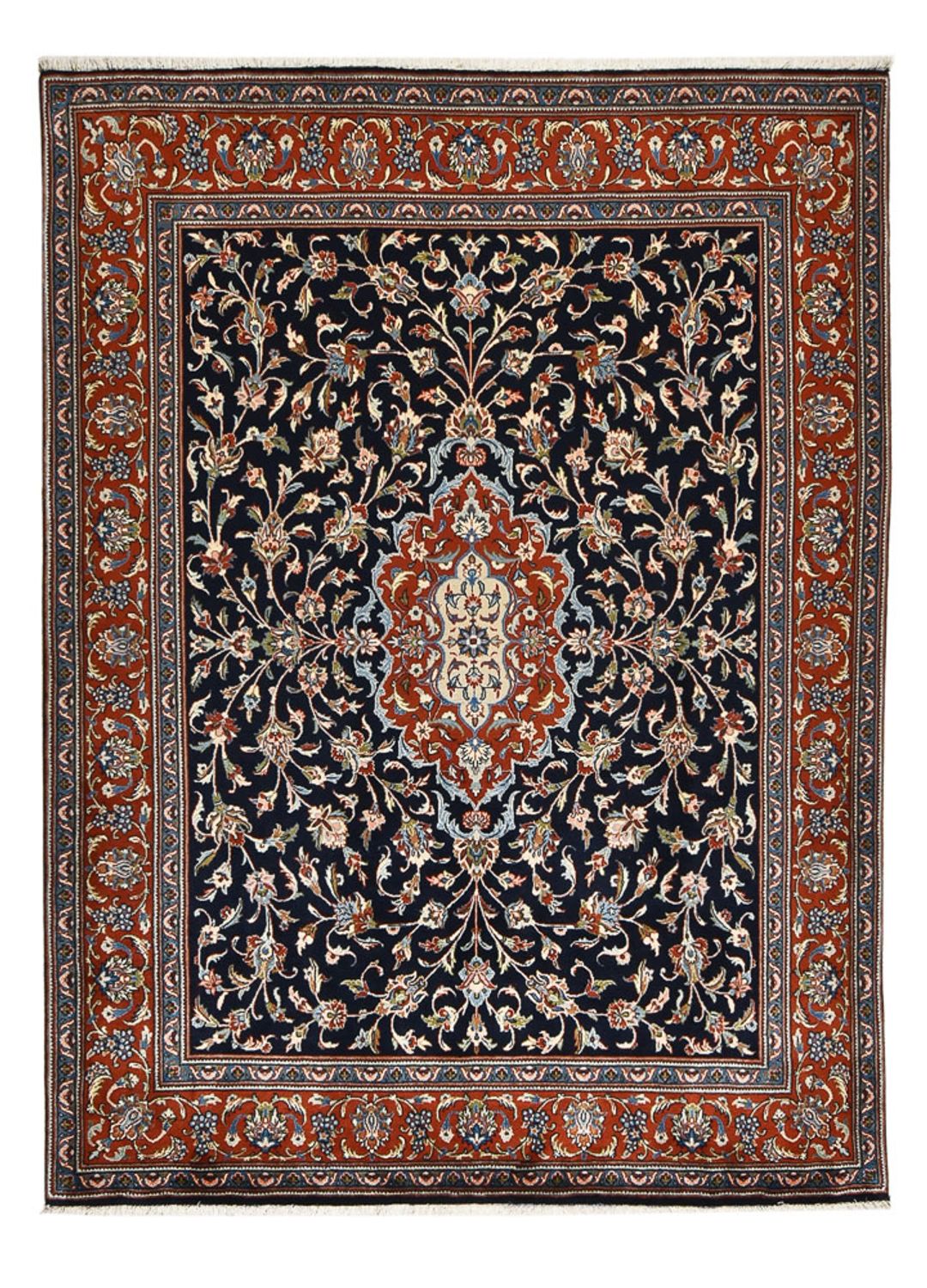 Tapis persan - Classique - 265 x 201 cm - bleu foncé