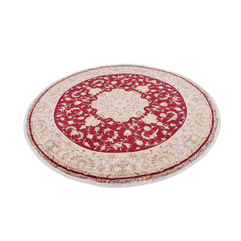 Tapis persan - Tabriz - Royal ronde  - 245 x 245 cm - rouge