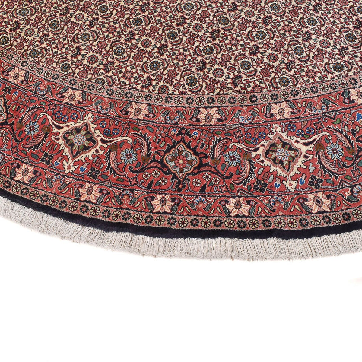 Tapis persan - Bidjar ronde - 300 x 300 cm - rouge clair
