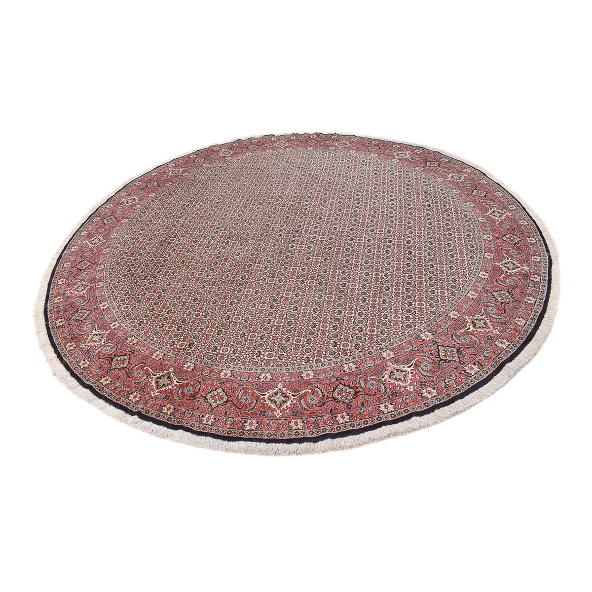Tapis persan - Bidjar ronde - 300 x 300 cm - rouge clair