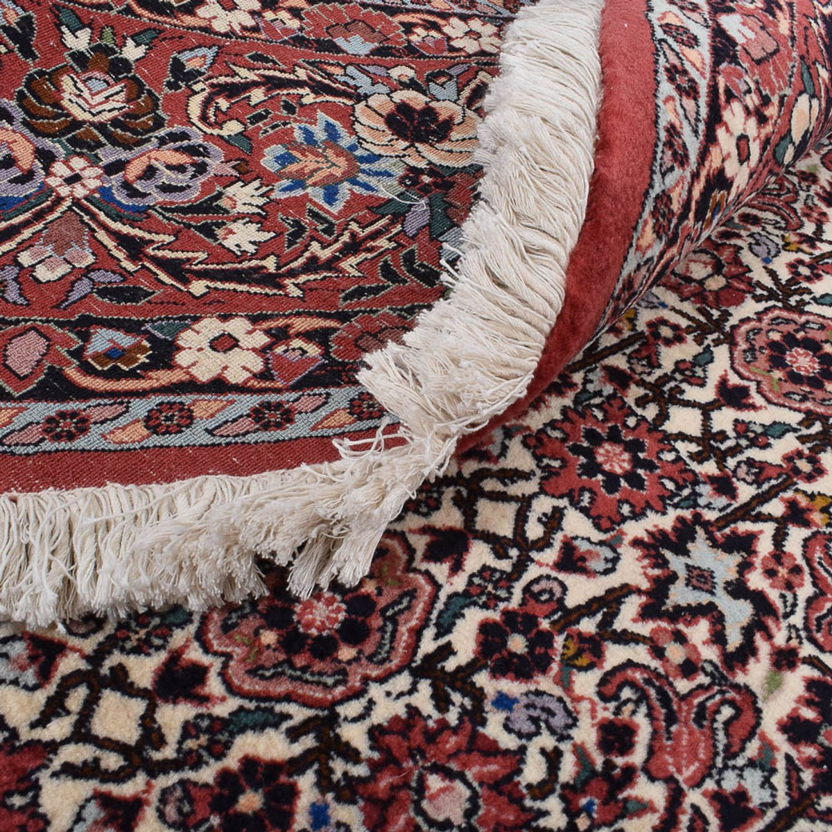 Tapis persan - Bidjar ronde - 305 x 305 cm - rouge clair