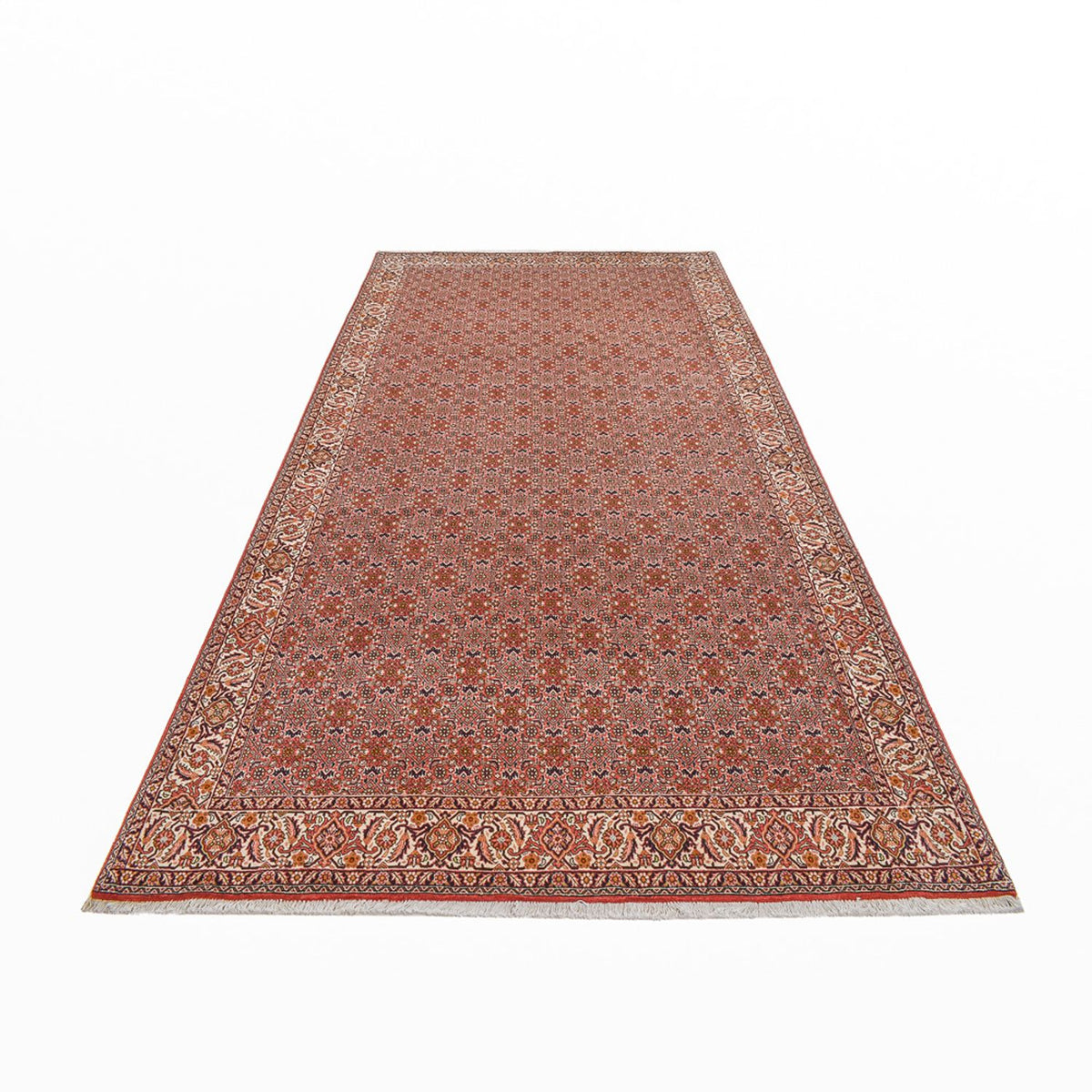 Tapis de couloir Tapis persan - Bidjar - 398 x 200 cm - rouille
