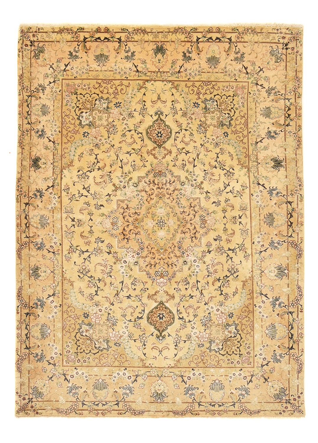 Tapis persan - Tabriz - Royal - 198 x 148 cm - caramel