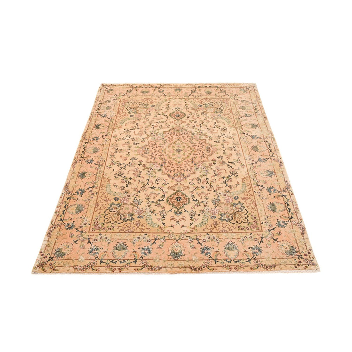Tapis persan - Tabriz - Royal - 198 x 148 cm - caramel