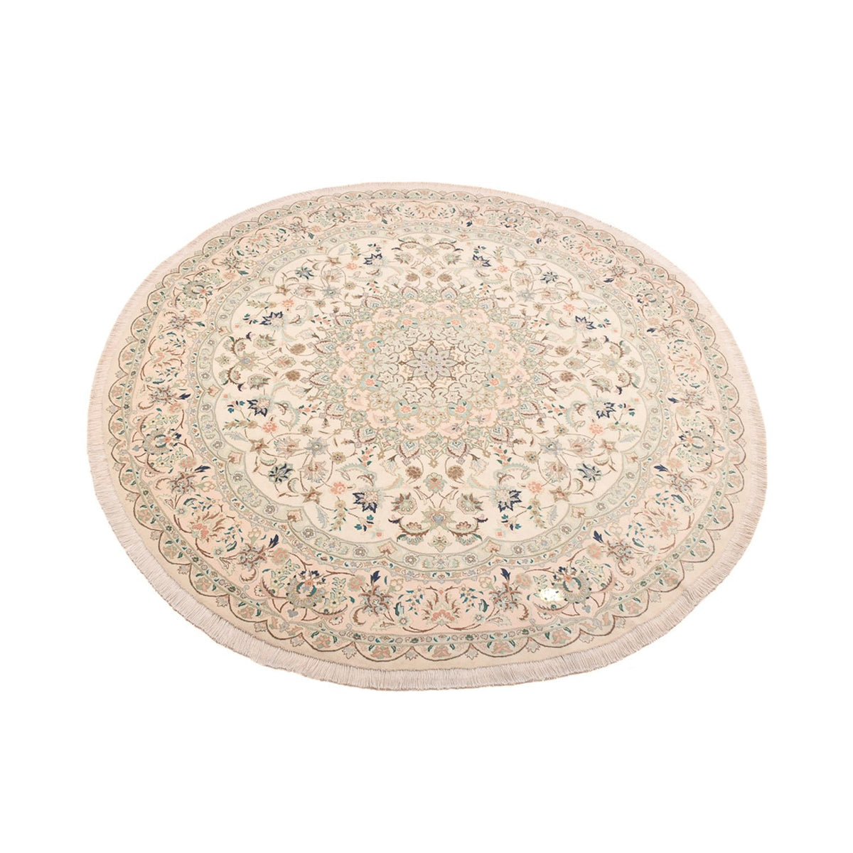 Tapis persan - Tabriz - Royal ronde  - 200 x 200 cm - sable