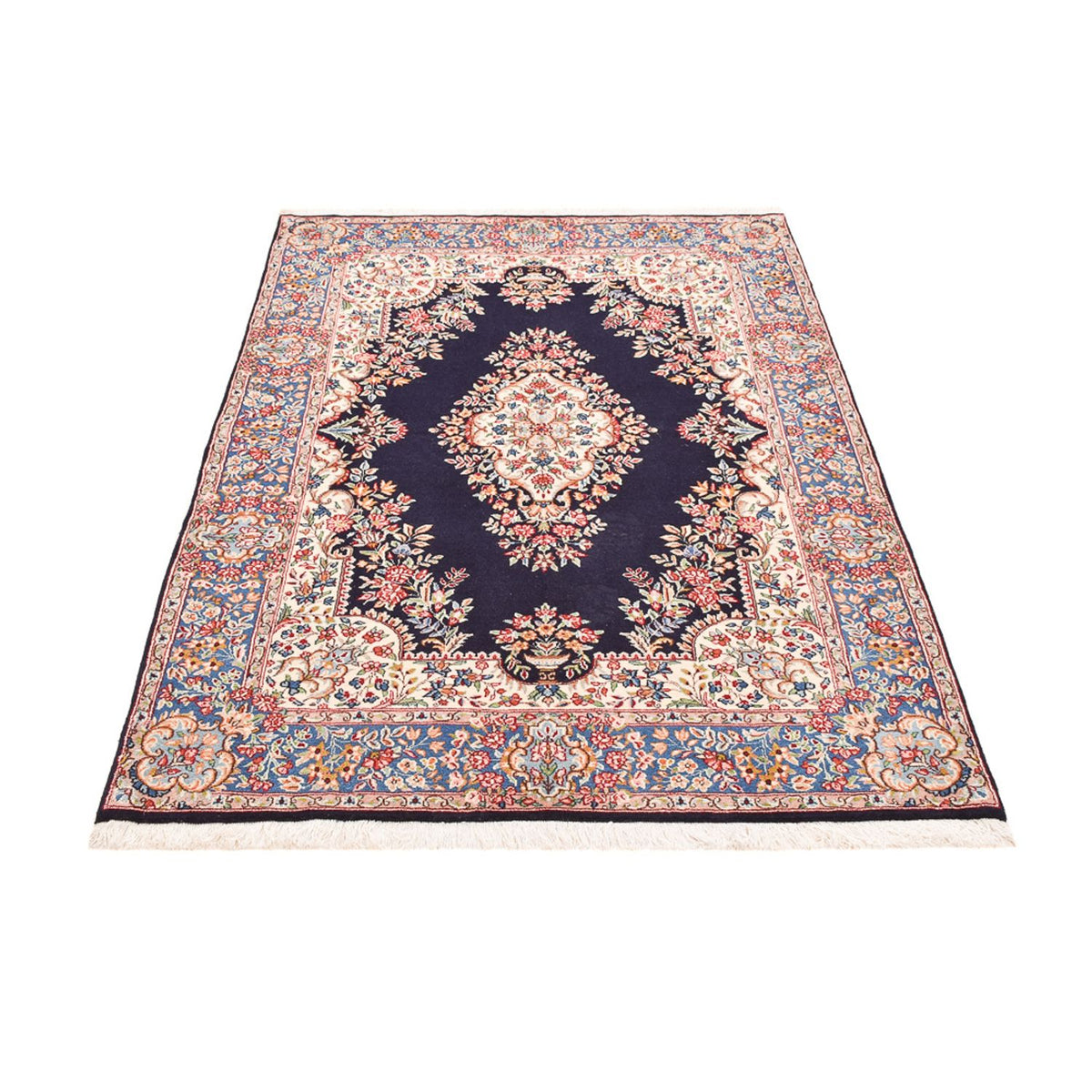 Tapis persan - Royal - 200 x 130 cm - bleu foncé