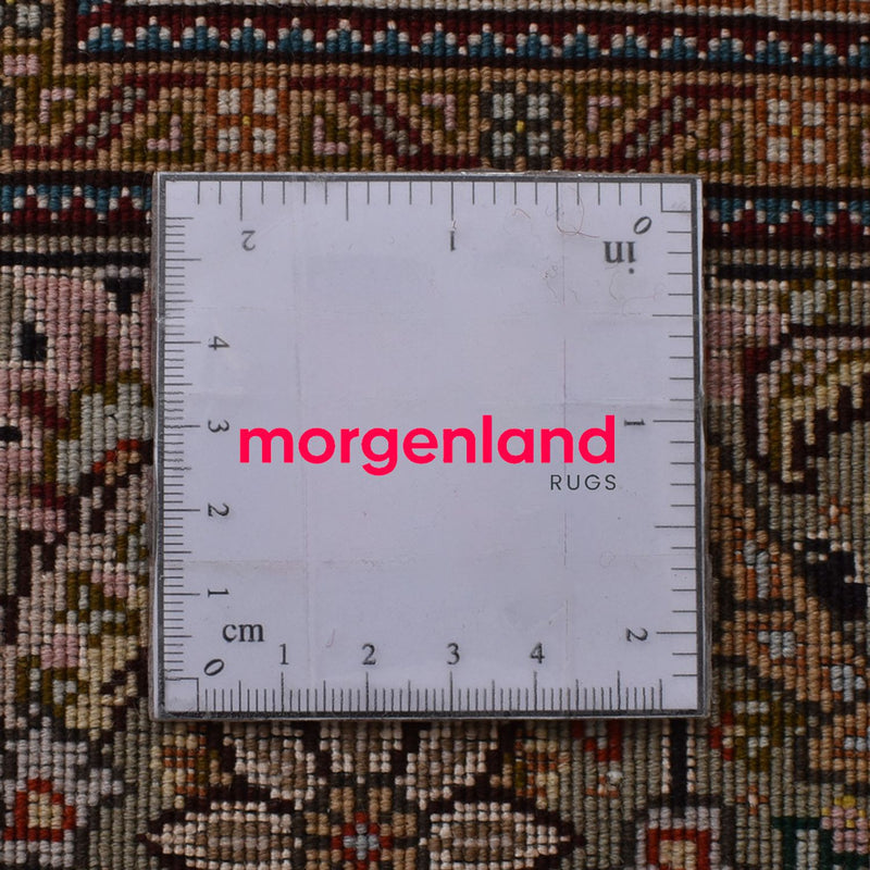 Tapis persan - Tabriz - Royal - 250 x 202 cm - marron foncé