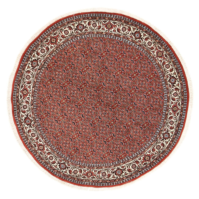 Tapis persan - Bidjar ronde  - 155 x 155 cm - rouge clair
