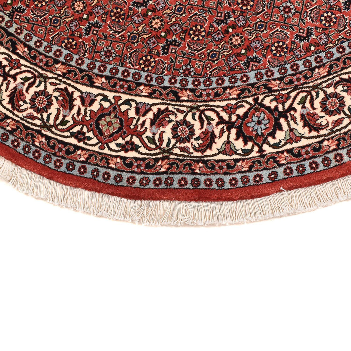 Tapis persan - Bidjar ronde  - 155 x 155 cm - rouge clair