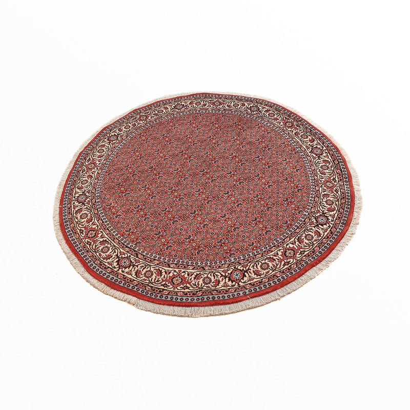 Tapis persan - Bidjar ronde  - 155 x 155 cm - rouge clair
