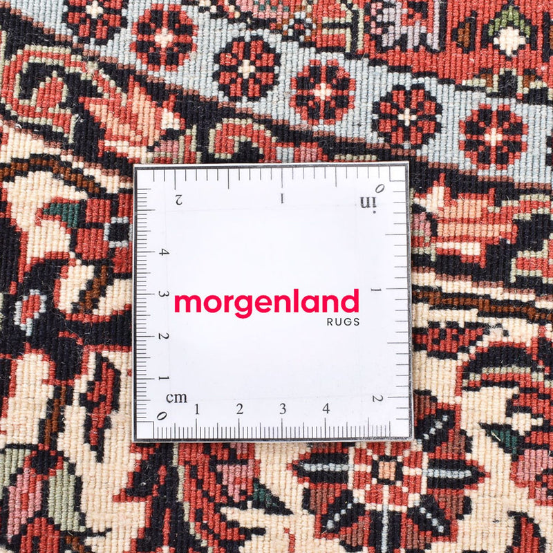 Tapis persan - Bidjar ronde  - 155 x 155 cm - rouge clair