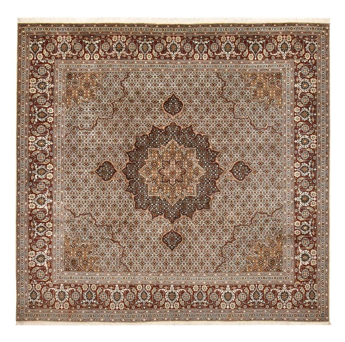 Tapis persan - Tabriz - Royal carré  - 252 x 247 cm - marron