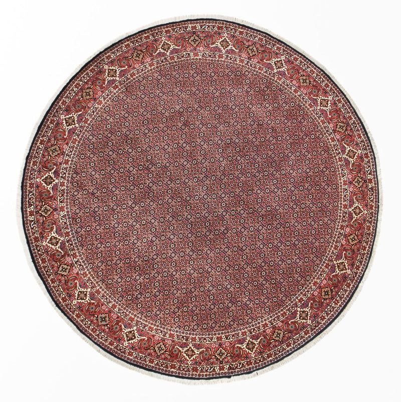 Tapis persan - Bidjar ronde  - 300 x 300 cm - rouge foncé