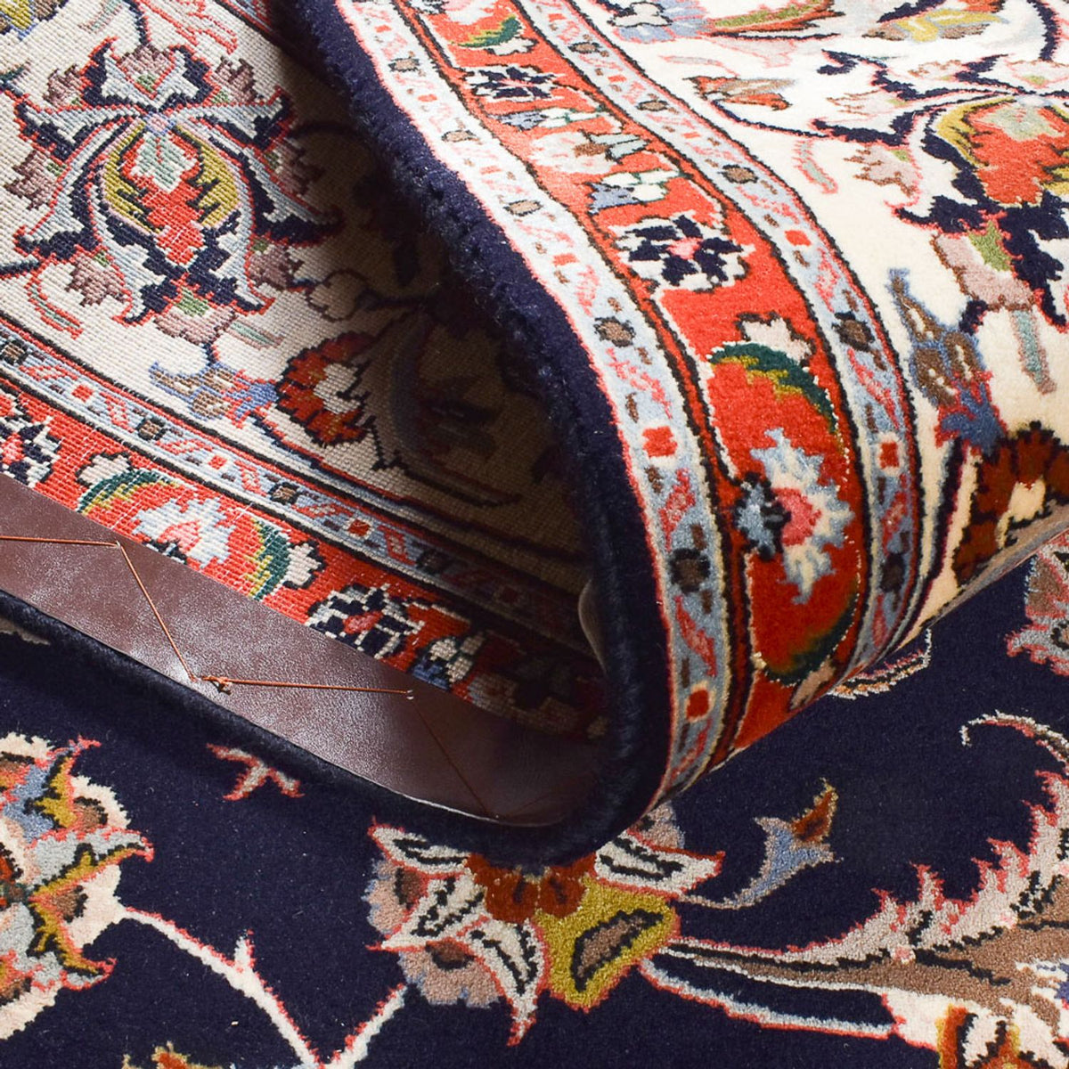 Tapis persan - Classique - 283 x 192 cm - bleu foncé