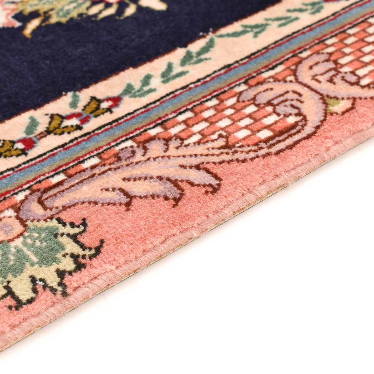 Tapis persan - Tabriz - Royal - 90 x 60 cm - bleu foncé