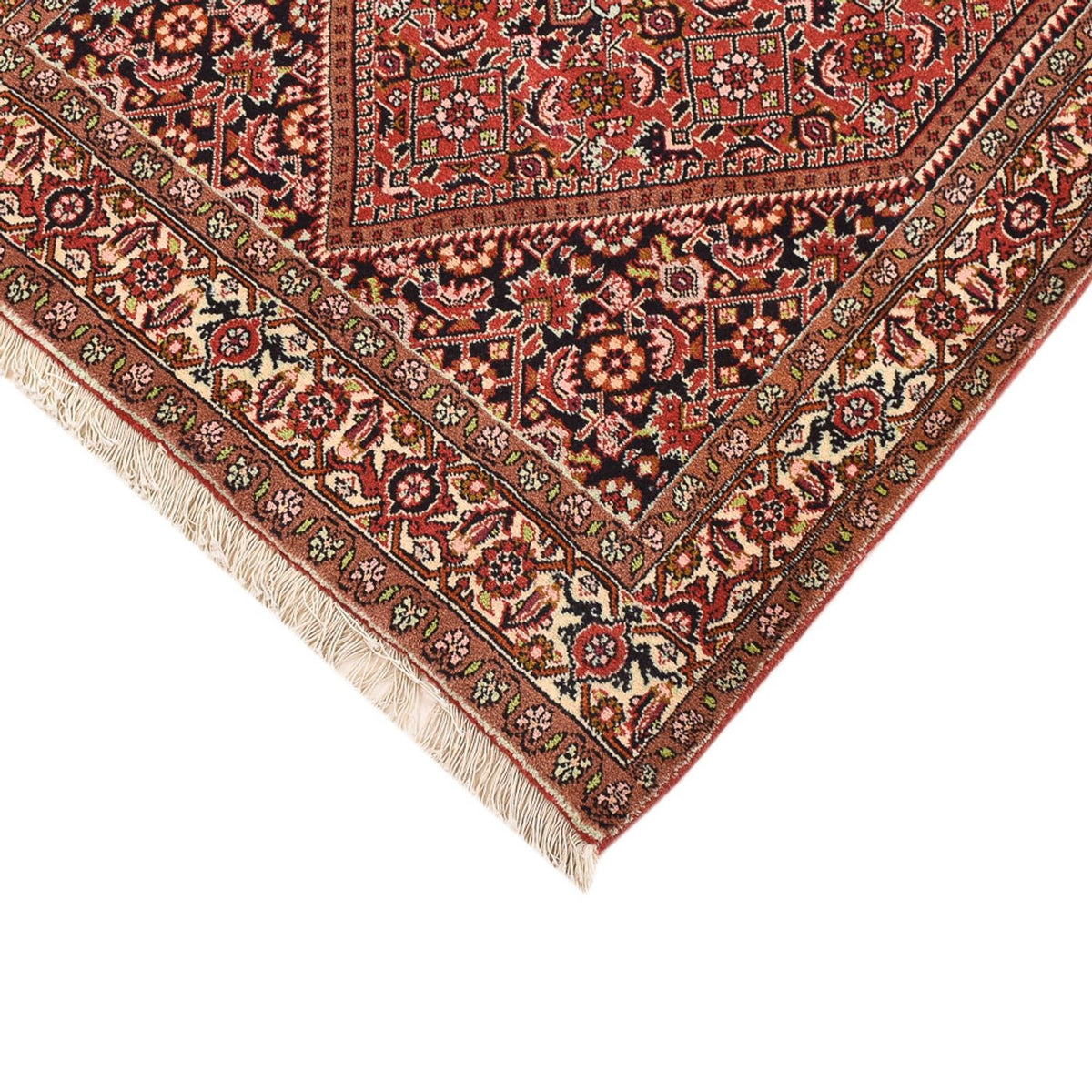 Tapis persan - Bidjar - 130 x 82 cm - rouge clair