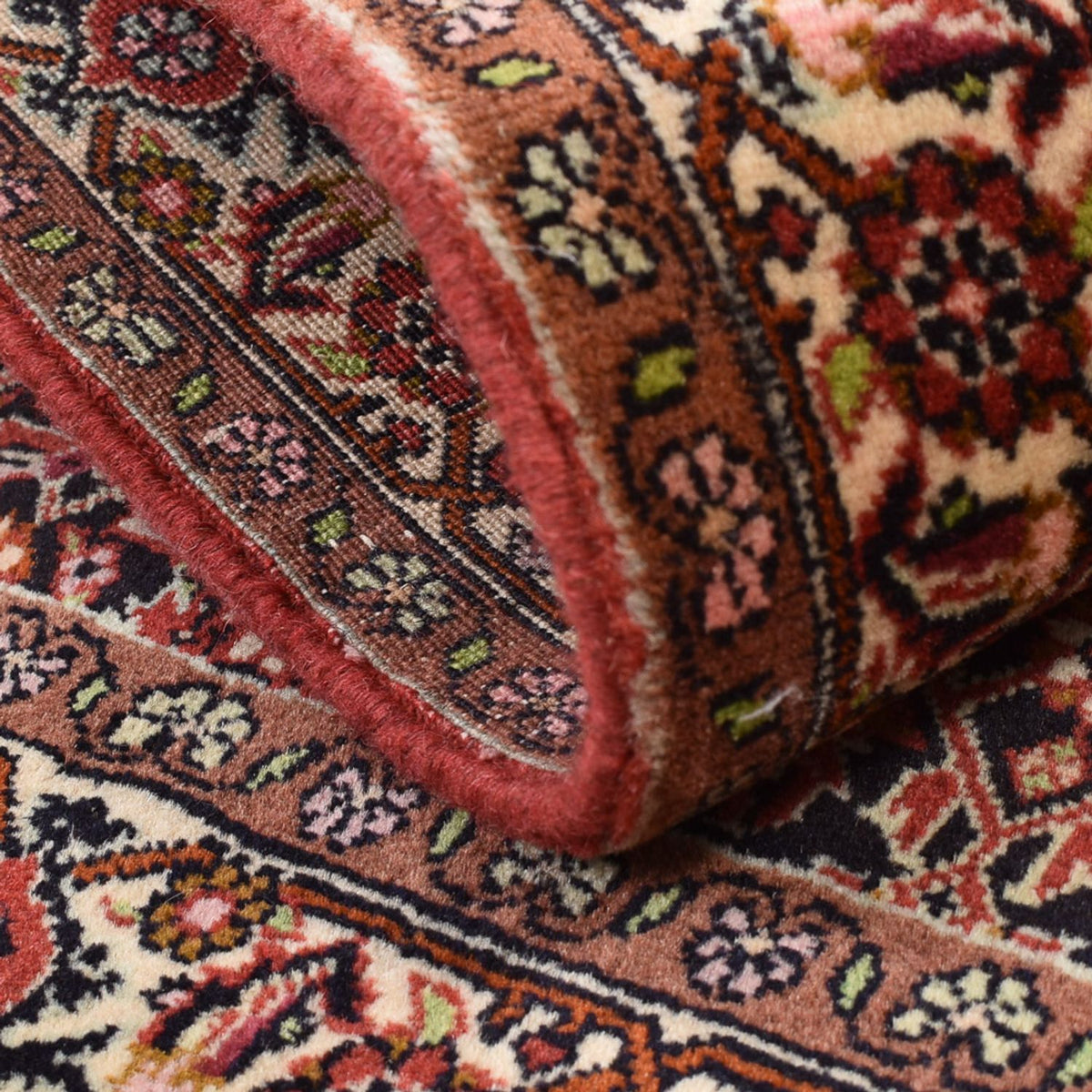 Tapis persan - Bidjar - 130 x 82 cm - rouge clair