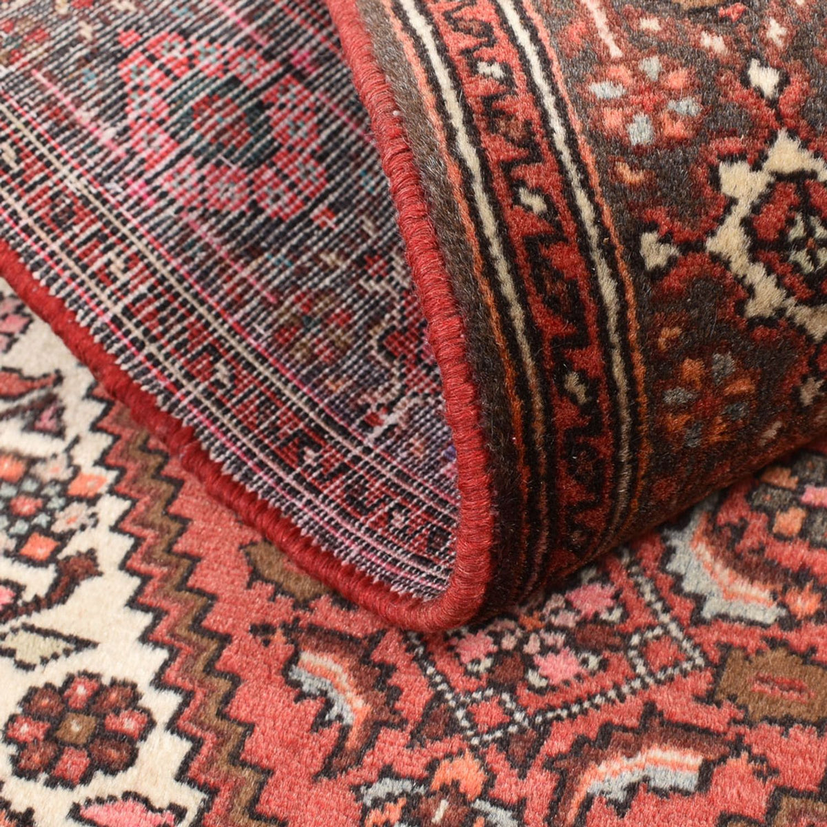 Tapis persan - Bidjar - 138 x 86 cm - rouge clair