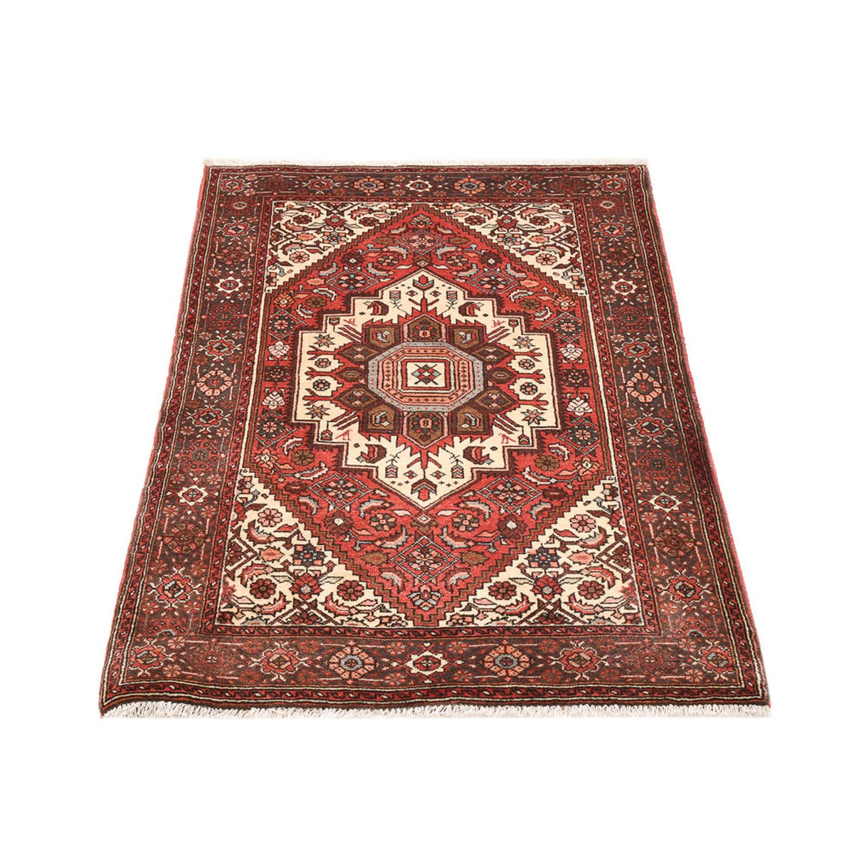 Tapis persan - Bidjar - 138 x 86 cm - rouge clair