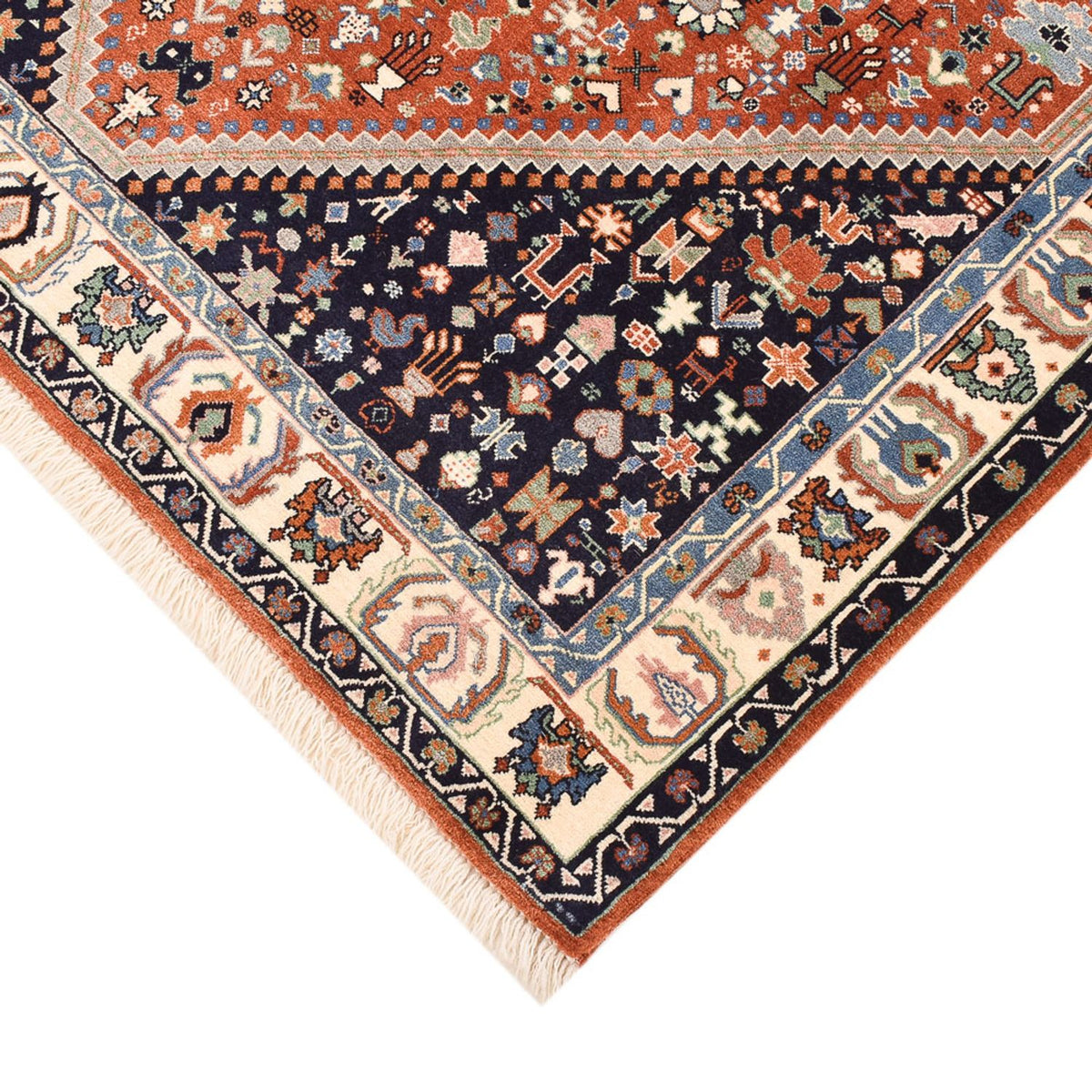 Tapis Gabbeh - Persan Kashkuli - 162 x 116 cm - rouille