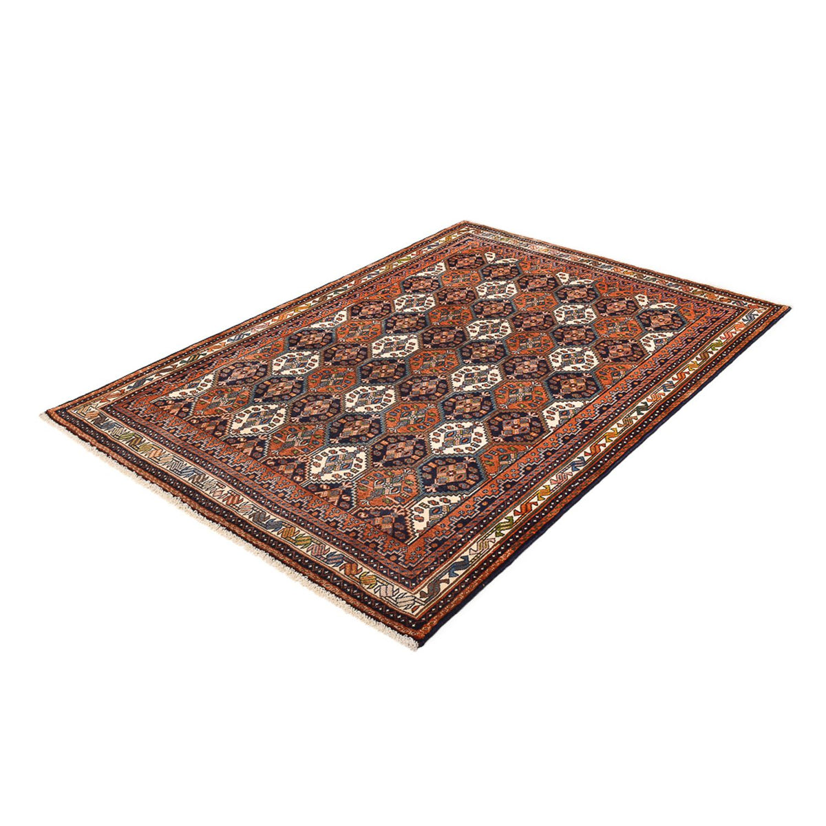 Tapis persan - Nomadic - 209 x 147 cm - multicolore