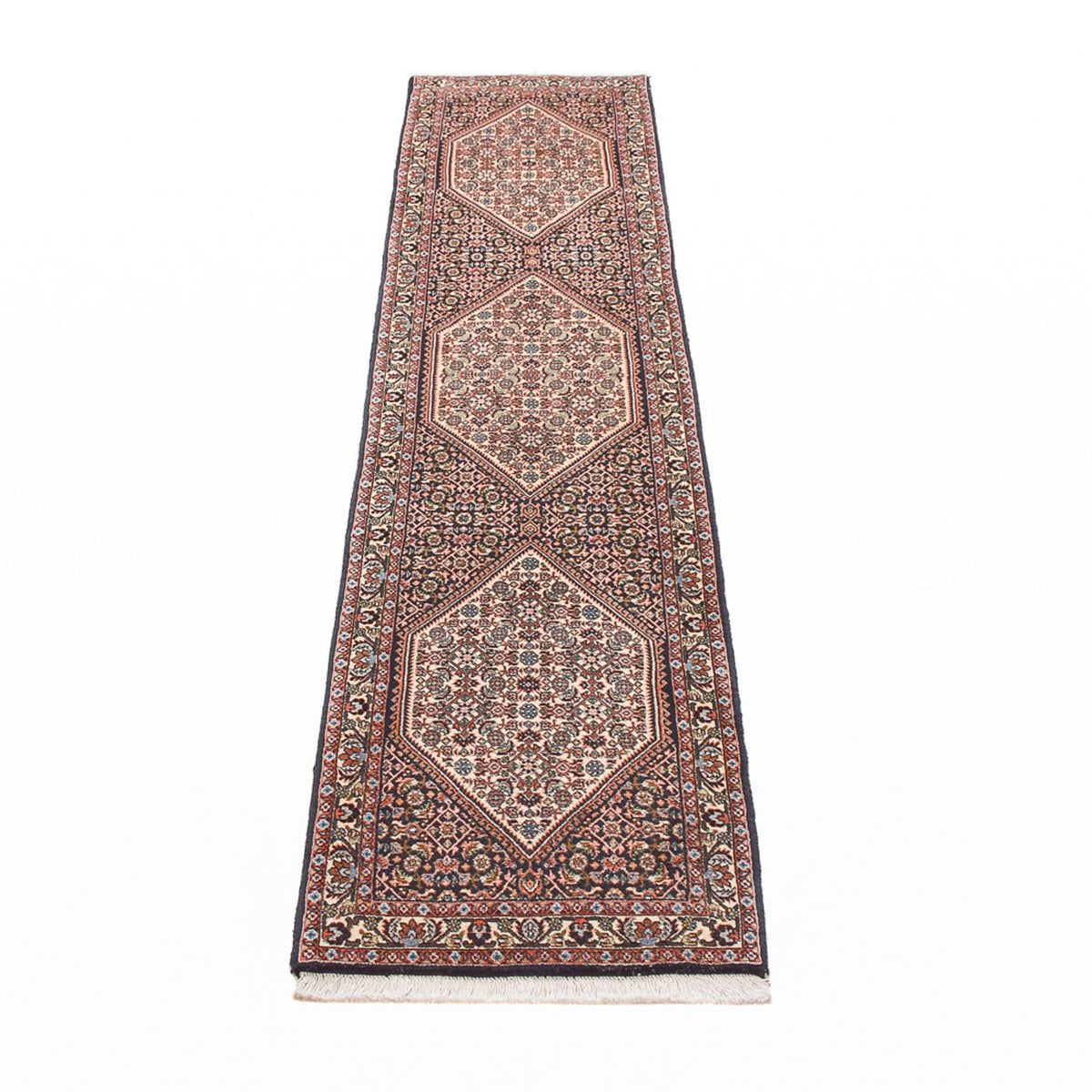 Tapis de couloir Tapis persan - Bidjar - 247 x 55 cm - rouille