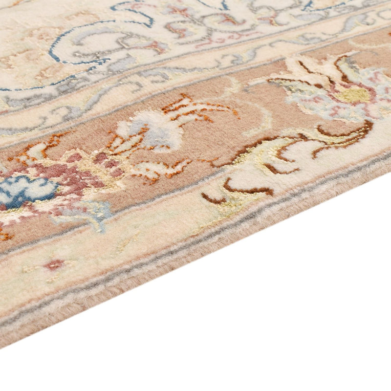 Tapis de couloir Tapis persan - Tabriz - Royal - 372 x 87 cm - beige