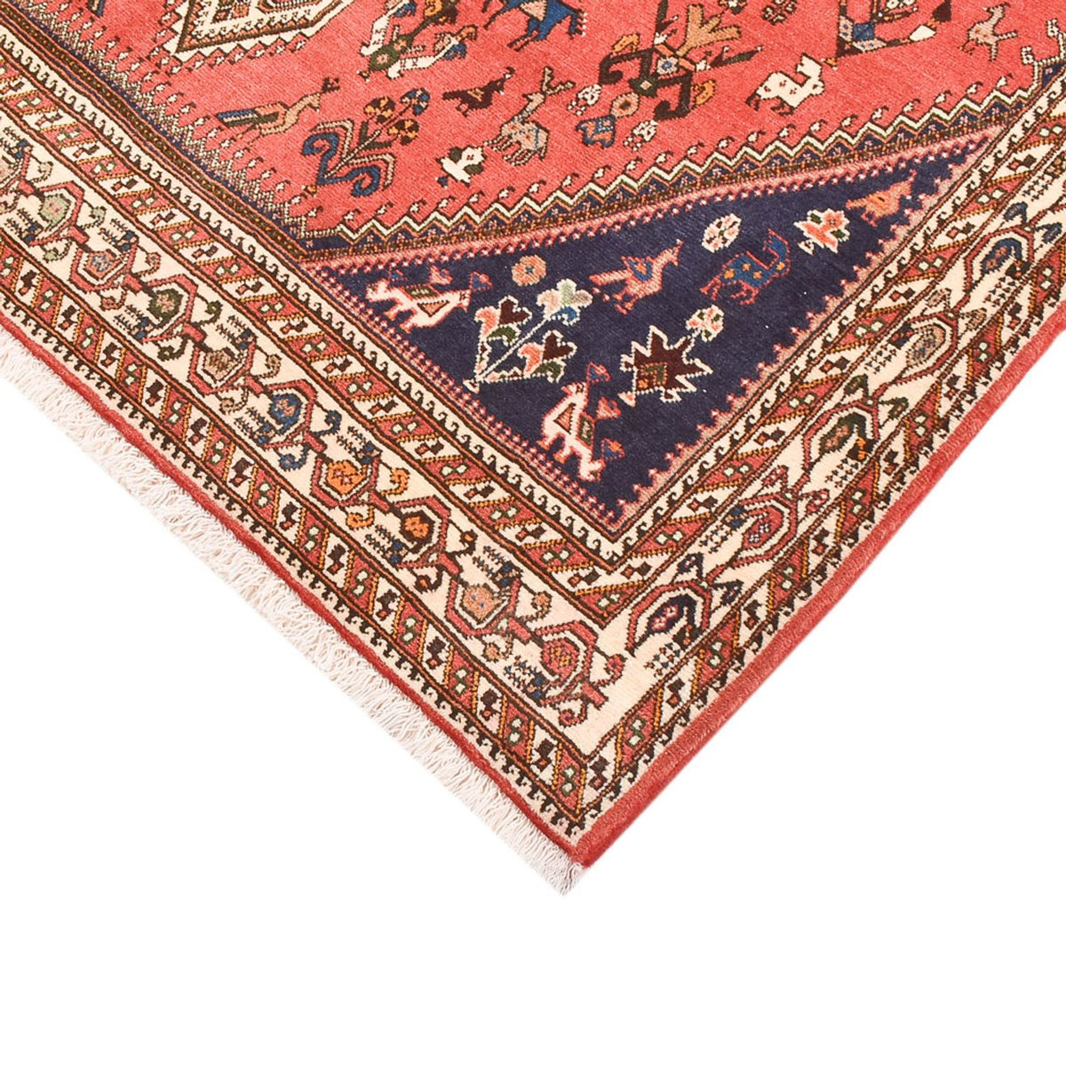 Tapis persan - Nomadic - 205 x 140 cm - rouge