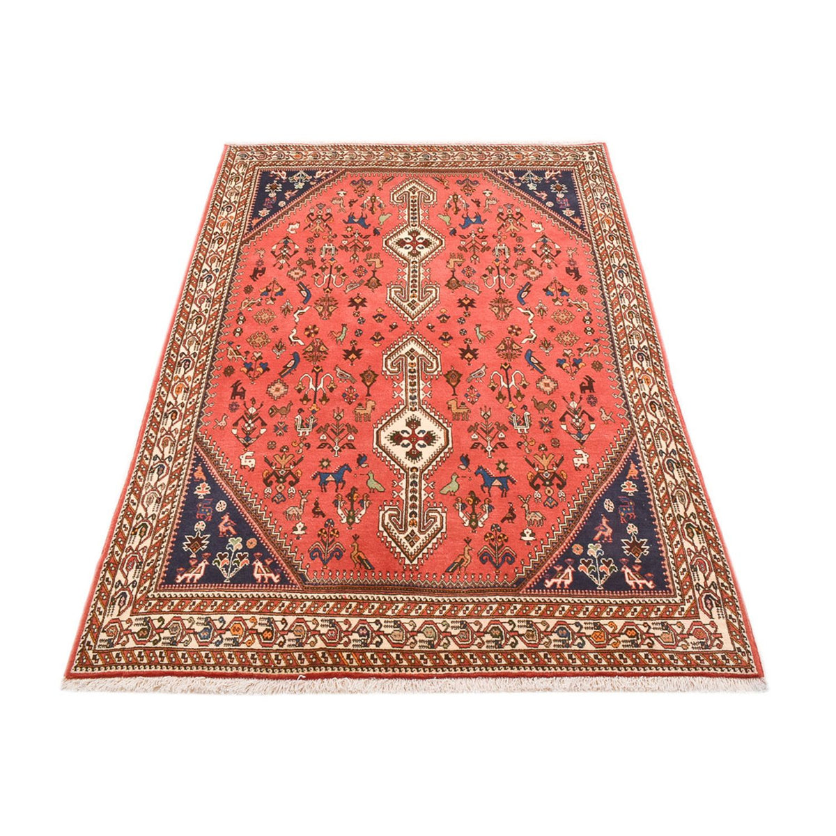Tapis persan - Nomadic - 205 x 140 cm - rouge