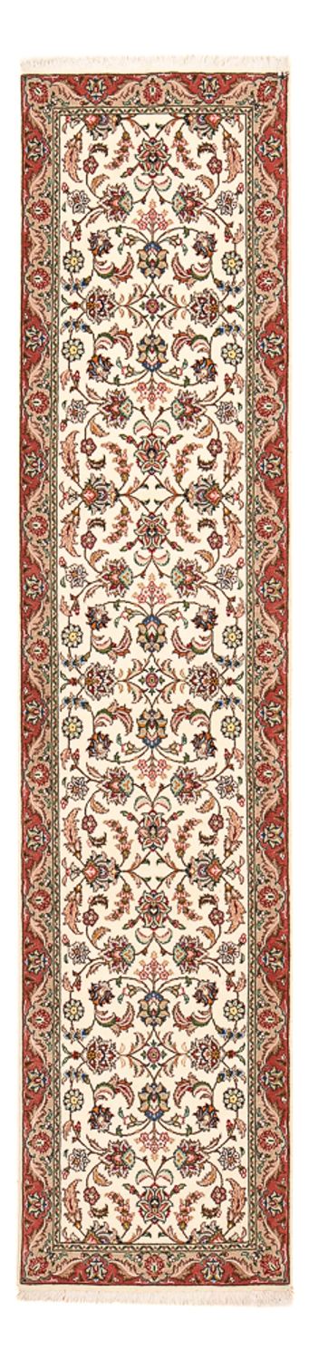 Tapis de couloir Tapis persan - Tabriz - Royal - 301 x 68 cm - beige