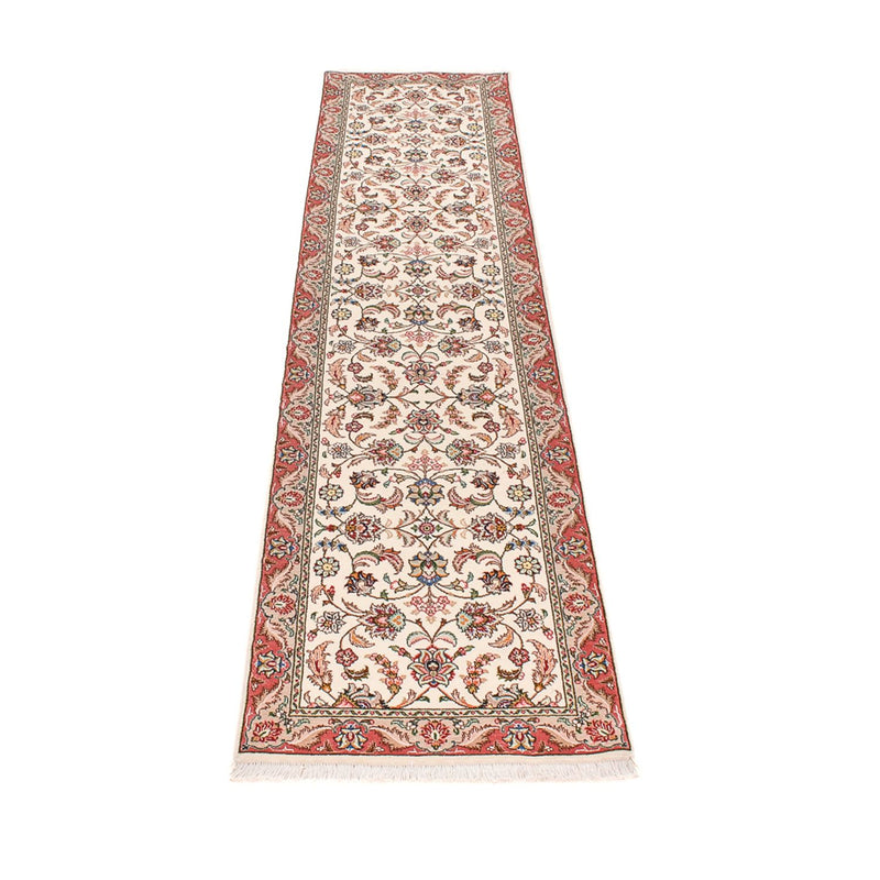Tapis de couloir Tapis persan - Tabriz - Royal - 301 x 68 cm - beige