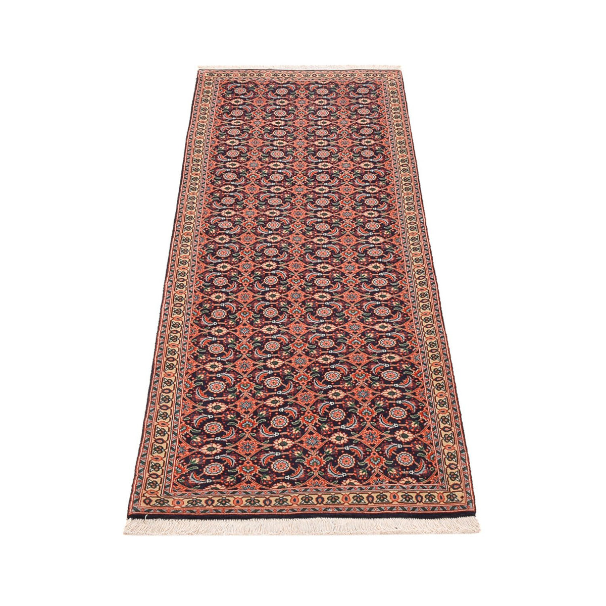 Tapis de couloir Tapis persan - Tabriz - Royal - 190 x 64 cm - rouille