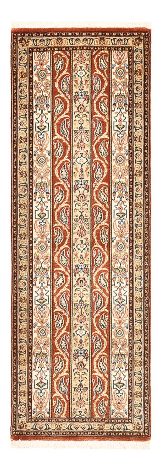 Tapis de couloir Tapis persan - Ghom - Royal - 150 x 51 cm - beige foncé