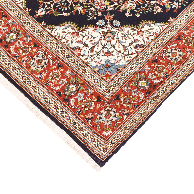 Tapis persan - Ghom - Royal - 218 x 138 cm - bleu foncé