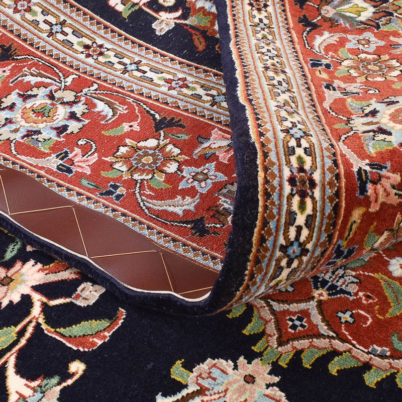 Tapis persan - Ghom - Royal - 218 x 138 cm - bleu foncé