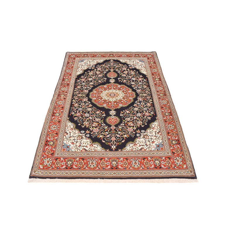 Tapis persan - Ghom - Royal - 218 x 138 cm - bleu foncé