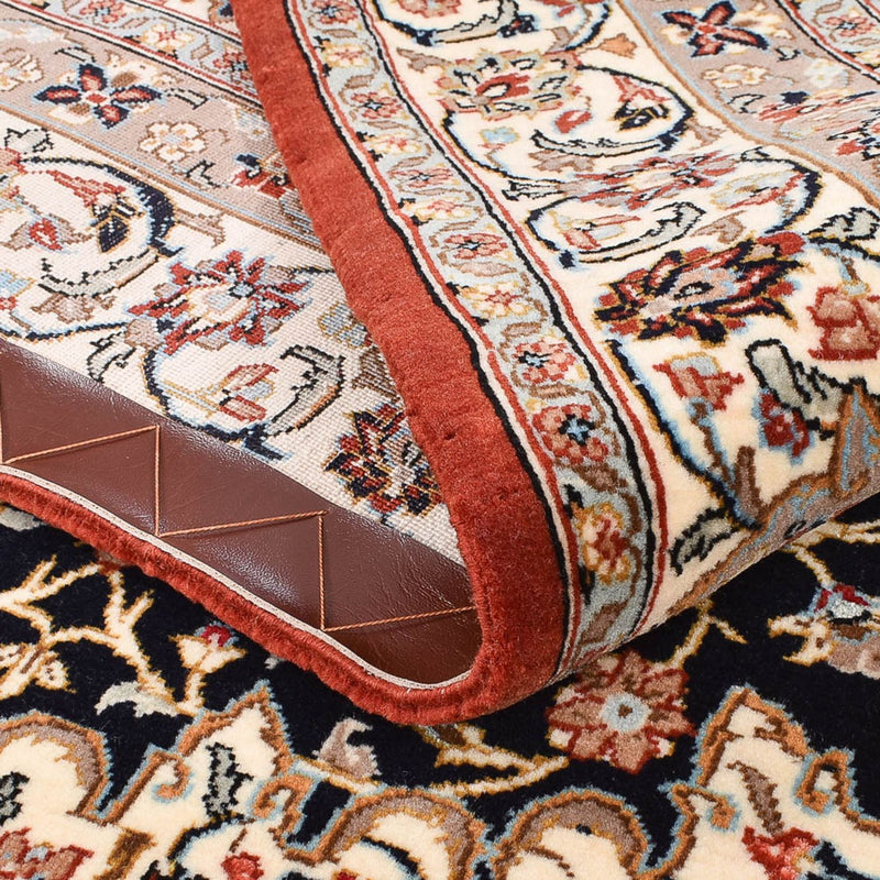 Tapis persan - Ghom - Royal - 154 x 103 cm - bleu foncé